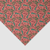 Waterverf Seahorse Coral Nautical Pattern Tissuepapier (Detail)