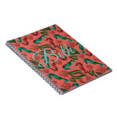 Waterverf Seahorse Coral Nautical Personalized Notitieboek (Rechterzijde)