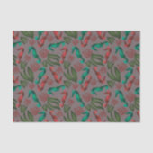 Waterverf Seahorse Grey Nautical Pattern Tissuepapier (Voorkant)