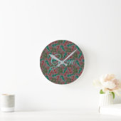 Waterverf Seahorse Grey Nautical Personalized Ronde Klok (Huis)