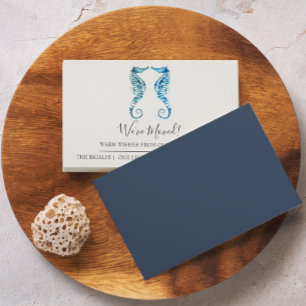 Waterverf Seahorse Kleine Bewegende Aankondiging K