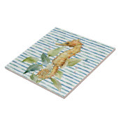 Waterverf SEAHORSE - Kust, Strand Nautisch Tegeltje (Zijkant)