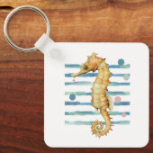 WATERVERF SEAHORSE, KUSTBACATIE RENTAAL SLEUTELHANGER (Voorkant)