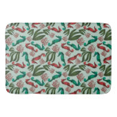 Waterverf Seahorse Mint Nautical Pattern Badmat (Voorkant)
