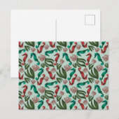 Waterverf Seahorse Mint Nautical Pattern Briefkaart (Voorkant / Achterkant)