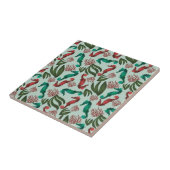 Waterverf Seahorse Mint Nautical Pattern Tegeltje (Zijkant)