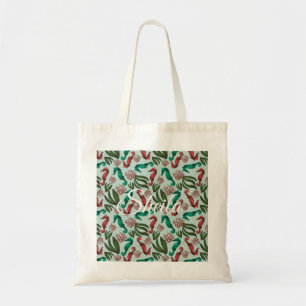 Waterverf Seahorse Mint Nautical Personalized Tote Bag