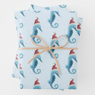 Waterverf Seahorse Nautical Inpakpapier Vel