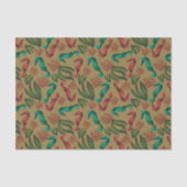 Waterverf Seahorse  Nautical Pattern Tissuepapier (Voorkant)