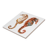 Waterverf Seahorse Patroon Tegeltje (Zijkant)