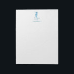 Waterverf Seahorse Personalized Stationery Notitieblok<br><div class="desc">Eenvoudig en charmant, dit gepersonaliseerde briefpapier notitieblok beschikt over jouw naam of monogram met een blauw zeepaardje en zeesterren in mijn originele handgeschilderde waterverf kunst. Perfecte bruiloft dank u, het verzenden van berichten voor vrienden of voor zee paardenliefhebbers. Maakt een geweldig kous stuffer cadeau. Om meer waterverf briefpapier door Victoria...</div>