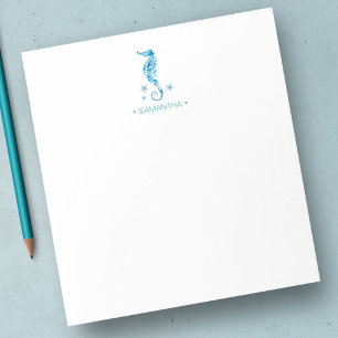 Waterverf Seahorse Personalized Stationery Notitieblok