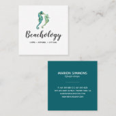 Waterverf Seahorse Square Visitekaartje (Voorkant / Achterkant)