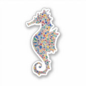 Waterverf Seahorse Sticker (Voorkant)