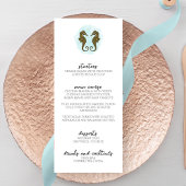 Waterverf Seahorse Wedding Menu