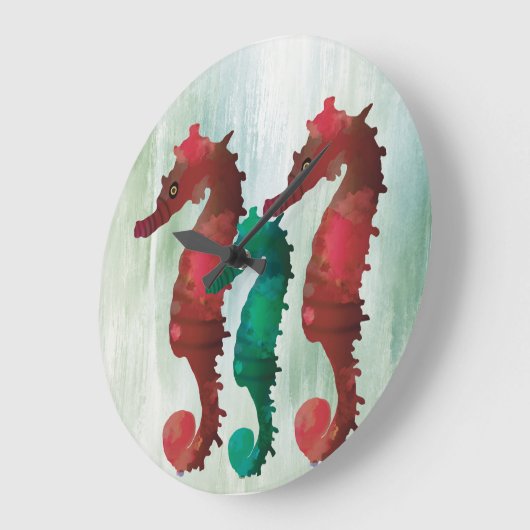 Waterverf Seapaarden Nautisch  Grote Klok (Hoek)