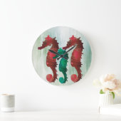 Waterverf Seapaarden Nautisch  Grote Klok (Huis)