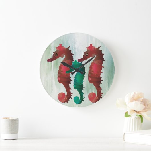 Waterverf Seapaarden Nautisch  Grote Klok (Huis)