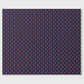 Waterverf Seapaarden op Navy Blue Pattern Cadeaupapier (Vlak)
