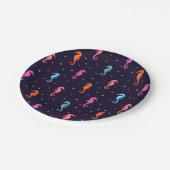 Waterverf Seapaarden op Navy Blue Pattern Papieren Bordje (Gekanteld)
