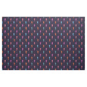 Waterverf Seapaarden op Navy Blue Pattern Stof (Fat Quarter)
