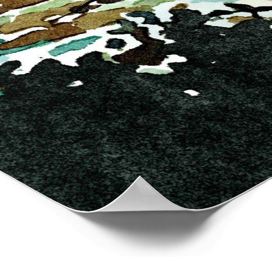 Waterverf Seascape Sunrise Poster (Hoek)