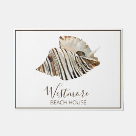 Waterverf Seashell Beach House Deurmat