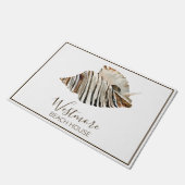 Waterverf Seashell Beach House Deurmat (Schuin)