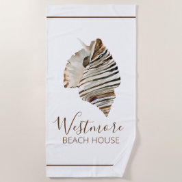 Waterverf Seashell Beach House Strandlaken