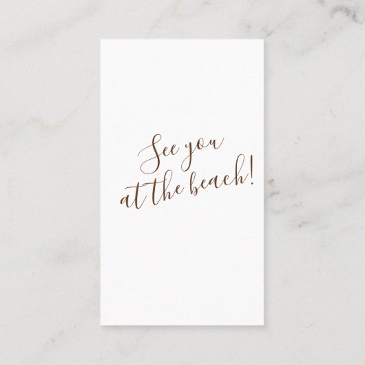 Waterverf Seashell Beach House Visitekaartje (Achterkant)