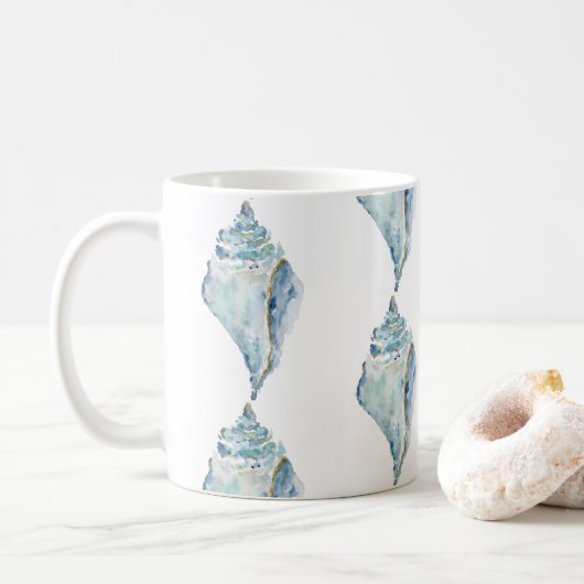 Waterverf Seashell Koffiemok (Met donut)