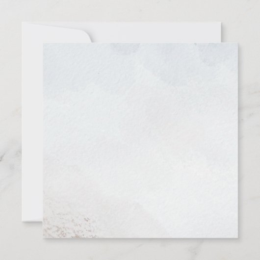 Waterverf Seashell koraal onder het Zee bruiloft Kaart (Achterkant)