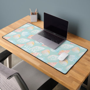 Waterverf Seashell Naam Desk Mat