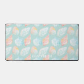 Waterverf Seashell Naam Desk Mat (Voorkant)