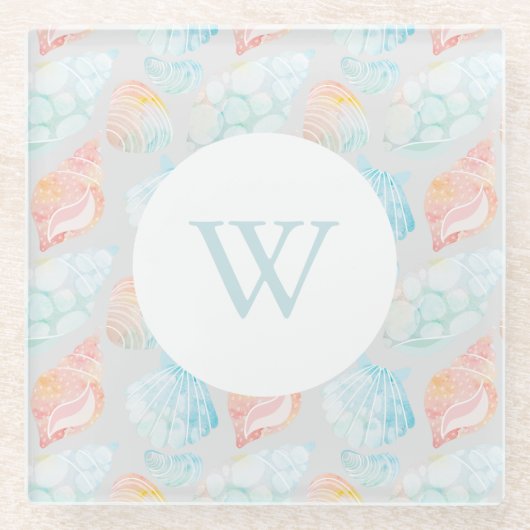 Waterverf Seashell Onderzetter (Voorkant)