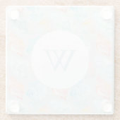 Waterverf Seashell Onderzetter Glazen Onderzetter (Achterkant)