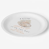 Waterverf Seashell Pearl Baby shower Papieren Bordje (Gekanteld)