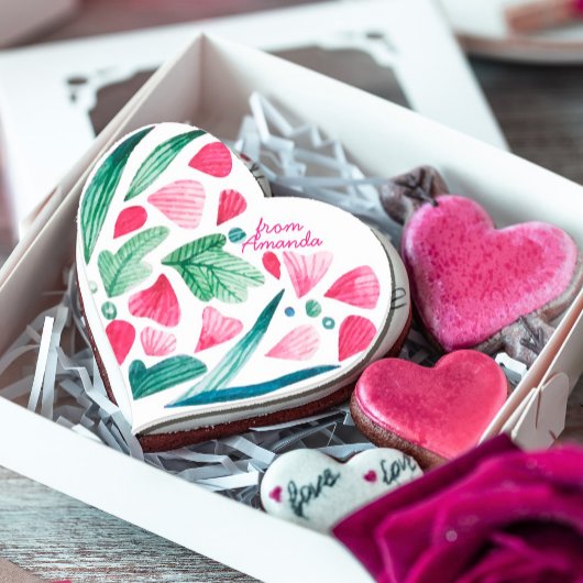 Waterverf Seashell Roze Hart Sticker