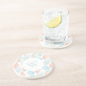 Waterverf Seashell Sandstone Onderzetter (Zijkant)