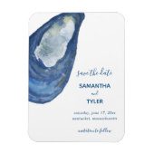 Waterverf Seashell Save the Date Magnet Magneet (Verticaal)