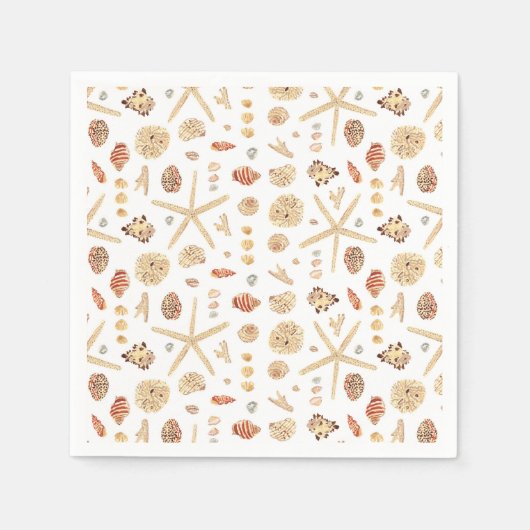 Waterverf Seashell Servet (Voorkant)