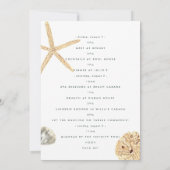 Waterverf Seashells Bachelorette Party Itinerary Kaart (Achterkant)