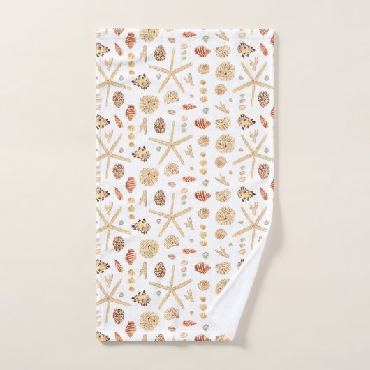 Waterverf Seashells Bad Handdoek (Handdoek)