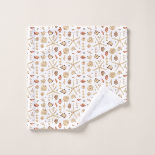 Waterverf Seashells Bad Handdoek (Wasdoekje)
