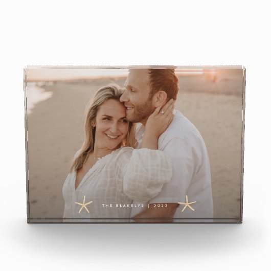 Waterverf Seashells - Gepersonaliseerd Fotoblokken (Voorkant)