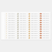 Waterverf Seashells Gepersonaliseerde Naam Etikett Labels (Vel)