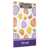 Waterverf Seashells Klembord met naam (Rechts)