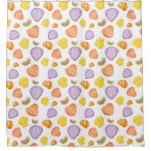 Waterverf Seashells Kleurrijke Douchegordijn (Voorkant)