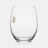 Waterverf Seashells Koppels Naam Bruiloft Favor Wijnglas Zonder Voet (Links)