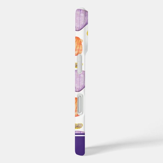 Waterverf Seashells met naam iPhone Case (Achterkant / Rechts)